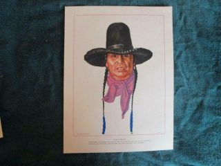 Print Of Portrait Of Blackfoot Indian Heavy Breast By Winold Reiss