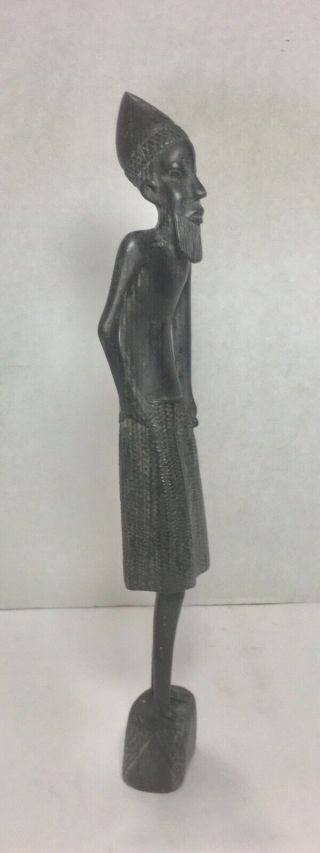 Vintage Hand Carved African Wooden Statue 14 