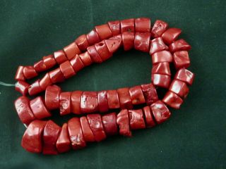 24 Inches Wonderful Pure Large Tibetan Red Coral Beads Prayer Necklace E050