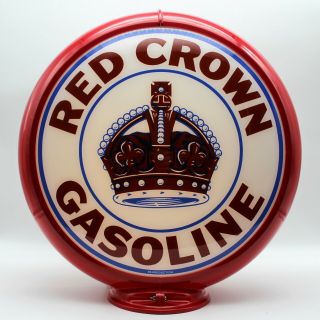 Red Crown Gasoline 13.  5 " Gas Pump Globe Ships Fully Assembled Made In The Usa
