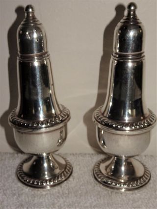 Vintage Empire 242 Weighted Lined Sterling Salt & Pepper Shakers