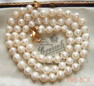 Vintage Jewellery Real Luminous Cultured Pearls Classic Necklace Special Gift