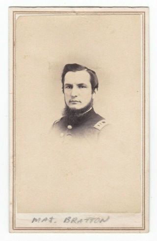 U.  S.  Civil War Era - Unidentfied Union Officer (captain) Cdv