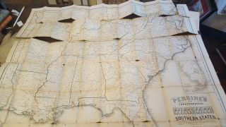 1863 History Of The Civil War With Large Folding Map