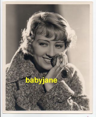 Joan Blondell Vintage 8x10 Photo By Elmer Fryer 1930 