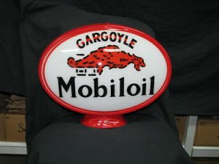 Gargoyle Oval Gas Pump Globe - Red Body