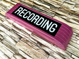 RECORDING rca Style Warning Light Up Flashing Studio Sign Box Metallic Pink 3