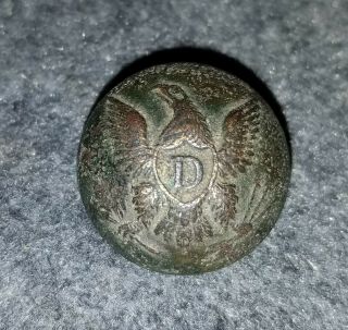 Civil War Federal Eagle " D " Dragoons Button (dr 4) 21mm Hyde & Goodrich / N.  O.