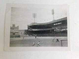Vtg Snapshot Photo Ny Giants & Cincinnati Reds Baseball Game 1951 Polo Grounds