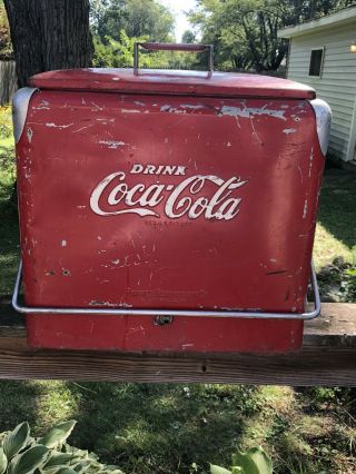 Vintage 1960s Coca - Cola Progress Refrigerator Co.  Picnic Cooler