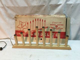 Vintage 8 Light Candle General Electric Yule Christmas Candelite Set