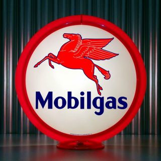 Mobilgas Gasoline - 13.  5 " Gas Pump Globe - Pogo 