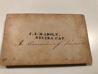 CIVIL WAR SOLDIER IDENTIFIED CDV PHOTOGRAPH of TRIPLE ARMED NY CAVALRY 3
