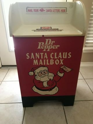 1971 - 1980 Dr.  Pepper Cardboard Santa Mailbox