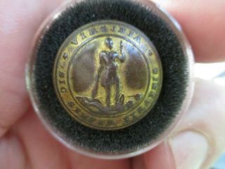 Civil War Non - Dug Cs Confederate Virginia Coat " Soup Bowl " Button Relic