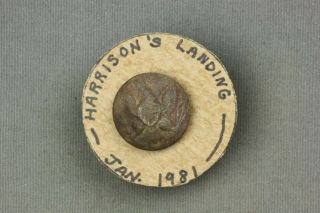 Civil War Union Eagle Coat Button Dug Harrison 