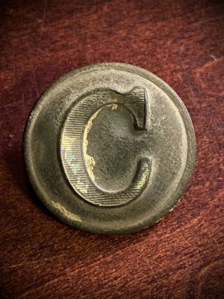 Confederate States Cavalry “c” Coat Button Dug Richmond Virginia