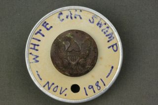 Civil War Union Eagle Coat Button Dug White Oak Swamp 1981