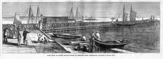 Negro Recruits At Charleston Hilton Head Long Dock Landing Of Negro Recruits