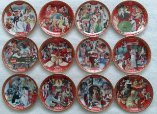 12 Vintage Collectible Bradford Exchange Coca Cola Days Plates1st Issue