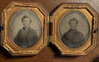 Civil War Union Soldiers 6th Plate Tintypes Jersey