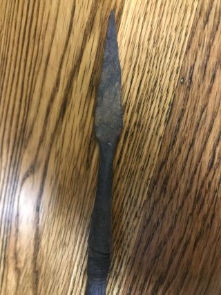 Unknown Antique Metal Spear Head As Found