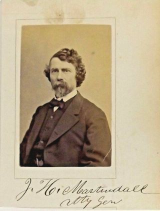 John H.  Martindale - Civil War Union General,  N.  Y.  Attorney Gen. ,  Signed Photo