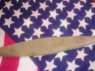 Vintage Knife Sharpening Stone - Hone/the Carborundum Co.  No.  198/ 9 5/8 " Tapered
