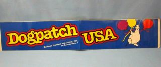 Rare Vintage Dogpatch Usa Bumper Sticker With Shmoo Lil Abner Decal L@@k