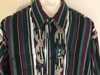 Vintage Wrangler Black Pearl Snap Striped Western Cowboy L/s Shirt 2xlt 2xlt