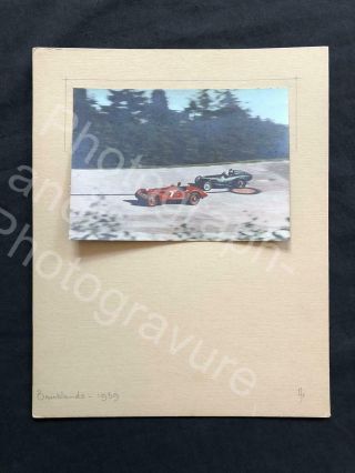 Alfa Romeo 8c 2900b Touring Early Color Photograph Brooklands Phil Hill