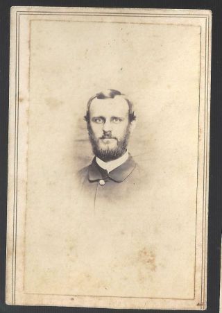 Civil War Era Cdv Union Private Charles E Kellogg 20th Connecticut Vols