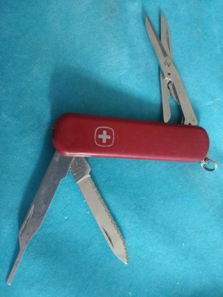 Wenger Delemont Swiss Army Knife - Black Red Air Traveler - Retired Multi Tool