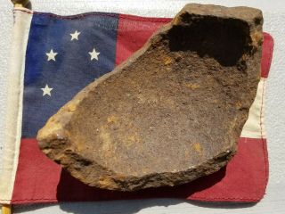 Big Shell Fragment From Civil War 12 Lb Cannon Ball Confederate Or Union Relics