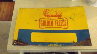 Golden Fleece Oil Sign 42 Cm X 26 Cm 57 Years Old Ex Rural Garage.