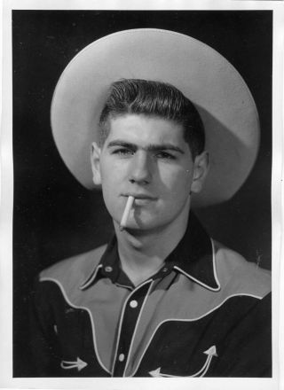 Vintage Photo: Man Male Formal Portrait Rockabilly Cowboy Western 50 