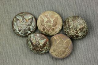 Dug Civil War Union Eagle Coat Buttons Colonial Heights Va
