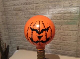 Vintage Halloween 25w Ge Light Bulb Jack O Lantern Huge Pumpkin General Electric