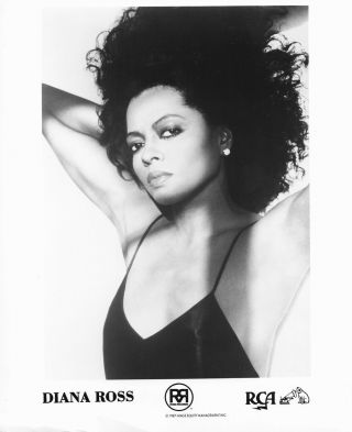1987 Vintage Photograph - Diana Ross - Rca Records