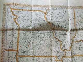 1862 Perrine ' s Civil War military fold out pocket map 3