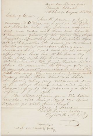1862 Civil War Soldier Letter Nashville Tn - 69th Oh - Re Battle Of Gallatin Tn