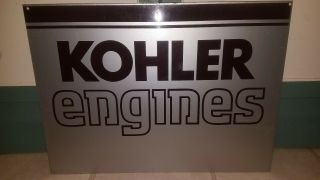 Kohler Engines Double Sided Metal Sign Straight 22 Inches Long 16 Inches High