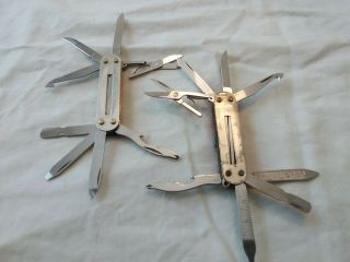 2 Victorinox Swiss Army Pocket Keychain Knives Small 8 Tool (Missing Scales) 2