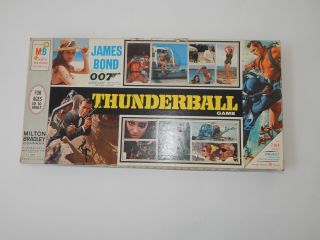 1965 Milton Bradley James Bond Secret Agent Spy 007 Thunderball Board Game R1820