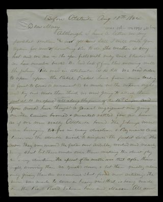 Civil War Letter - 52nd Illinois Infantry - Heavy Artillery Fire Before Atlanta
