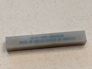 Hf43 Hard Arkansas Sharpening Oilstone Stone 3 - 3/8 " X 7/16 " Usa