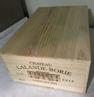 1 Rare Wine Wood Crate Box Case Chateau Lalande Borie Saint Julien Vintage 5/20