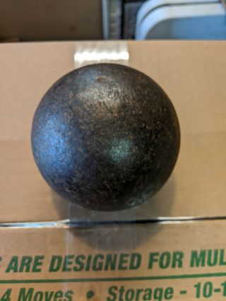Vintage Antique Civil War Relic Canister Cannonball Shot,  3 1/2 ",  Hollowed Out.