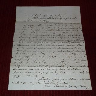 Civil War Letter - Private James Hook - 18th Regiment Indiana Vol.  Inf.  1863