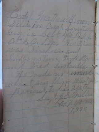 Ohio Pow Diary,  Andersonville Captivity Death & Burial,  Prison,  Csa,  Civil War
